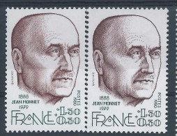 [09] Variété : N° 2096 Jean Monnet Légendes Verte Au Lieu De Verte Foncé + Normal ** - Ungebraucht