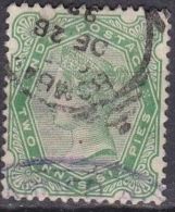 INDIA 1882 India Postage British Empire Queen Victoria 2 Annas 6 Pies Green S.G. 97 - 1882-1901 Imperium