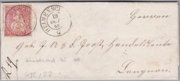 Heimat BE HEIMENSCHWAND 1869-10-19 Brief Nach Langnau - Briefe U. Dokumente