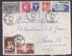 France Timbres Sur Lettre - Brieven En Documenten