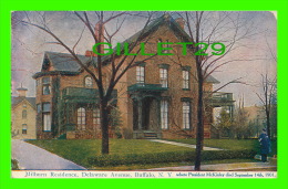 BUFFALO, NY - MILBURN RESIDENCE, DELAWARE AVENUE WHERE PRESIDENT McKINLEY DIED, IN 1901 - TRAVEL IN 1909 - - Buffalo