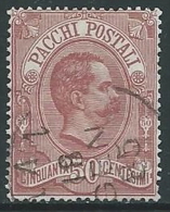 1884-86 REGNO USATO PACCHI POSTALI 50 CENT - U12 - Postpaketten