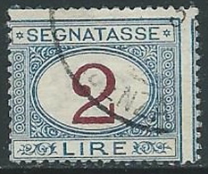 1903 REGNO USATO SEGNATASSE 2 LIRE - U14 - Taxe