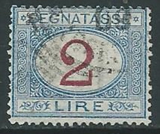 1903 REGNO USATO SEGNATASSE 2 LIRE - U14-2 - Strafport