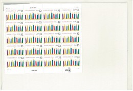 FOGLIO INTERO - ANNO 1996 - "HANUKKAH" - FESTA EBRAICA - PACCO ORIGINALE -  FRANCOBOLLI AUTOADESIVI - PLATE POSITION 8 - - Volledige Vellen
