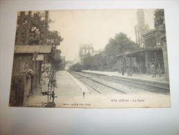 3ps - CPA - AILLY SUR NOYE - La Gare - [80] - Somme - - Ailly Sur Noye