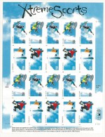 MINIFOGLIO - ANNO 1999 - XTREME SPORTS - SPORT ESTREMI - FRANCOBOLLI AUTOADESIVI - PLATE POSITION NUMBER 4 - - Sheets