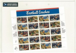 FOGLIO INTERO - ANNO 1997 - PACCO ORIGINALE - FOOTBALL COACHES - PLATE POSITION NUMBER 4 - - Fogli Completi