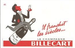 Buvard BILLECART Il Franchit Les Siècles Le Champagne BILLECART - Licores & Cervezas