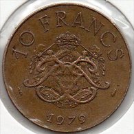 10 Francs 1979 Monaco - Rainier III - 1960-2001 Nouveaux Francs