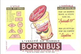 Buvard BORNIBUS L'invité De Marque BORNIBUS  Sa Moutarde Nature Extra-forte De Dijon - Moutardes
