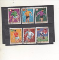 ARABIE Du SUD-EST (AJMAN) - Coupe Du Monde De Football Au Mexique - Joueurs : Anastasie (Italie), Martinez (Espagne), Et - 1970 – Mexico