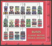 GROSSBRITANNIEN GRANDE GB 2002 ANNIV OF FIRST DOUBLE-DECKER BUS M/S SG MS2215 MI B11-1933-37 SC SH1976B YV F14-2253-57 - Hojas & Múltiples