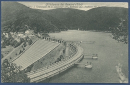 Urfttalsperre Bei Gemünd Eifel Sperrmauer, Gelaufen 1910 (AK879) - Monschau