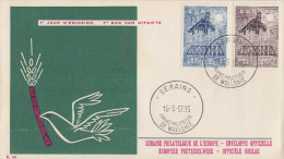 Enveloppe   FDC   1er   Jour  BELGIQUE   Paire  EUROPA   SERAING    1957 - 1957