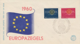 Enveloppe  1er  Jour   PAYS  BAS   Paire   EUROPA  1960 - 1960