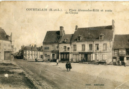 28 - Courtalain : Place Alexandre Rillé Et Route De Cloyes - Courtalain