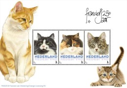 Nederland  2015  Katten 5 Cats Katzen   Velletje /sheetlet  Postfris/mnh/neuf - Neufs