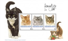 Nederland  2015  Katten 2 Cats Katzen   Velletje /sheetlet  Postfris/mnh/neuf - Ongebruikt