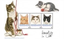 Nederland  2015  Katten 4 Cats Katzen   Velletje /sheetlet  Postfris/mnh/neuf - Ongebruikt