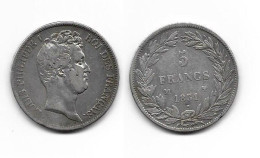 LOUIS - PHILIPPE I . 5 FRANCS . 1831 MA . ( MARSEILLE ). TRANCHE EN CREUX . - 5 Francs