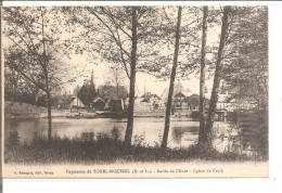 SOREL MOUSSEL Papeteries ,bord S De L Eure ,eglise De Croth    L'eglise De Sorel Et Le Vieux Chateau - Sorel-Moussel