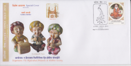 India  2013  Birds  Peacock  Cancellation  Wooden Toys  Hyderabad  Special Cover  # 86759  Inde Indien - Pauwen