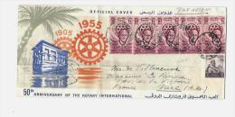 Thématique « ROTARY »EGYPTE  « Le Caire »Imprimé Etranger Sous Enveloppe Ouverte 1er EchelonTari - Posta Aerea
