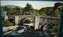 LA SALVETAT SUR AGOUT.Le Pont Romain Sur La Vébre.Cpsm,voyagé,be,plis Angle Inf D - La Salvetat