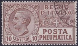 ITALIA 1913 Posta Pneumatica 10c / Usato Sassone 1        Prezzo Di Catalogo Euro 50 - Poste Pneumatique