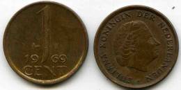 Pays-Bas Netherland 1 Cent 1969 Coq KM 180 - 1948-1980: Juliana