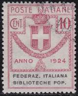 ITALIA 1924 Parastatali 10c F.I.B.P. / Usato Sassone 34   Prezzo Catalogo 70 - Franchigia