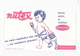Buvard NUTEX , NOVEMAIL , Peinture Au Caoutchouc , Modéle Rose , Bébé ,  Frais Fr : 1.30€ , Buvard Sup : 0.50€ - Autres & Non Classés