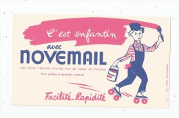 Buvard  NOVEMAIL , Peinture , C'est Enfantin , Enfant , Patins à Roulettes,  Frais Fr : 1.30€ , Buvard Sup : 0.50€ - Autres & Non Classés