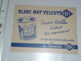 BUVARD COLLECTION   Peinture   Blanc Mat Veloute  EBA - Peintures