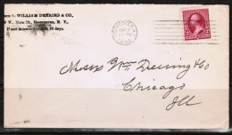 U.S.A.    Scott #219D (LAKE) On "ADVERTISING COVER"---(Mar/7/1894) - Marcophilie