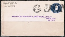 U.S.A.    Scott #U 393 On ADVERTISING COVER To SWEDEN---(Aug/19/1904) - Poststempel