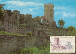 ARCHAEOLOGY, TARGOVISTE SEAT FORTRESS RUINS, CHINDIA TOWER, CM, MAXICARD, CARTES MAXIMUM, 1985, ROMANIA - Archaeology