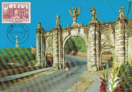 ARCHAEOLOGY, APULLUM ANCIENT TOWH GATE, CM, MAXICARD, CARTES MAXIMUM, 1977, ROMANIA - Archéologie