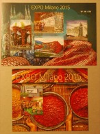 Togo 2015, Expo 2015 In Milan, Food, 3val In BF +BF IMPERFORATED - 2015 – Milan (Italy)