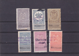 FISCAUX,REVENUE STAMPS X6 ROMANIA. ROMANIA. - Fiscale Zegels