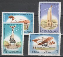 Romania 1982. Aviation Set MNH (**) Michel: 3897-3900 / 2 EUR - Unused Stamps