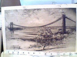 USA NEW YORK CITY GEORGE WASHINGTON BRIDGE PONTE PONT ILLUSTRATO 1937 VB1937  FB7069 - Bridges & Tunnels