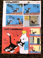 DESSIN STRIP  ILLUSTRE PAR PEYO   PUB PUBLICITE ALBUM CA C EST POUSSY LE CHAT - Matériel Et Accessoires