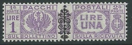 1945 LUOGOTENENZA PACCHI POSTALI 1 LIRA MNH ** - SV13 - Postpaketten