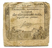 Assignat De 50 Sols  Signature Faussay   1793   VOIR DESCRIPTIF §§§ - Assegnati