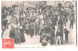 France RARE CP MIMET Retour De Notre Dame Des Anges à Mimet 1906 (13 Bouche Du Rhône) Pellegrinage Enfants Hommes - Allauch