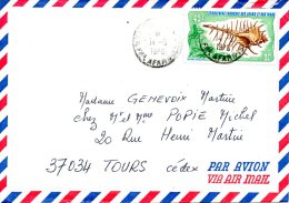 AFARS Et ISSAS. N°414 De 1975 Sur Enveloppe Ayant Circulé. Coquillage. - Storia Postale