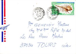 AFARS Et ISSAS. N°414 De 1975 Sur Enveloppe Ayant Circulé. Coquillage. - Storia Postale