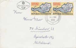 K2421 - Austria (1966) 8010 Graz: 1.1.1966 Zip Code (letter) - Codice Postale